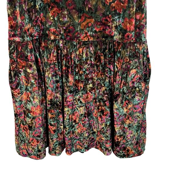 Free People Womens Velvet Foliage Dress - Picture 5 of 7